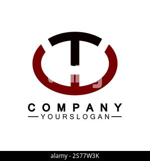 Ursprüngliche Vektorvorlage für Buchstaben mit Logo oder Logo mit Logo Stock Vektor