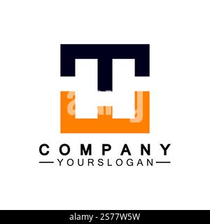 Ursprüngliche Vektorvorlage für Buchstaben mit Logo oder Logo mit Logo Stock Vektor