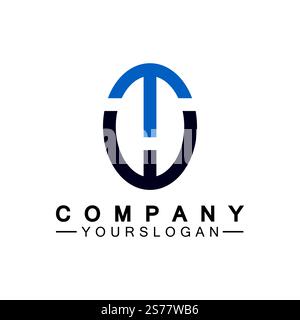 Ursprüngliche Vektorvorlage für Buchstaben mit Logo oder Logo mit Logo Stock Vektor