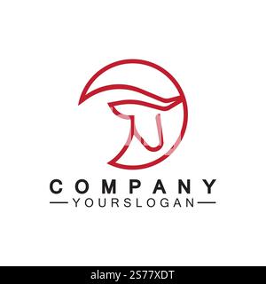 Bull Monoline Logo Design Vektorvorlage Stock Vektor
