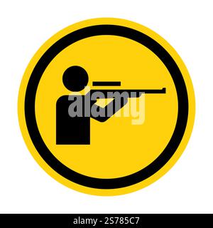 Schießstand Diamond-Warnschild Für Scharfschützen Stock Vektor