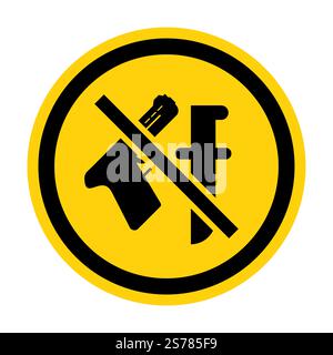 Symbol „Waffe verboten“. Verbote, keine Waffen, mit Waffe und Messer. Stock Vektor