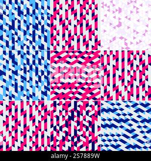 Bauhaus geometrischer Hintergrund mit abstraktem Kreis. Dreieck. Und quadratische Linien sind in Gelb. Blau. Rot. Und grüne Farben Stock Vektor