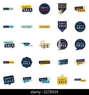 Banner für professionelle Saisonangebote 25 für Unternehmens- und Unternehmens-Websites Stock Vektor