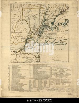 The Country 28 Meilen um New York, 1776 von Barber J., Hawkes W. Stockfoto