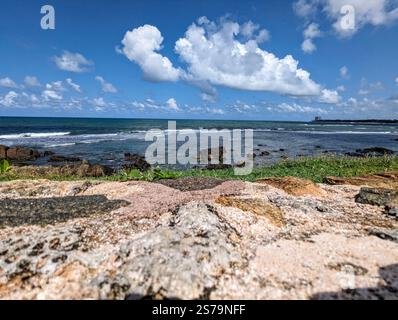 Malerische felsige Landschaft in Galle Fort Stockfoto