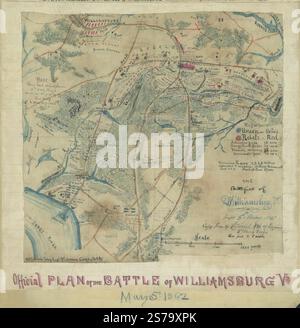 The Battlefield of Williamsburg, Virginia: 5. Mai 1862. 1862 von Sneden Robert Knox Stockfoto