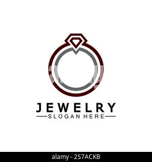 Design-Konzept des „Abstract Diamond for Jewelry Business“ Stock Vektor