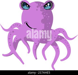 Karikatur-Kraken-Vektor-Illustration Stock Vektor