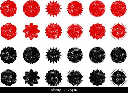 starburst mit Grunge Effect Kollektion. Stock Vektor