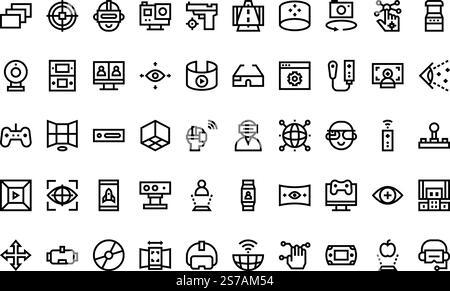 Hochwertige Sammlung von Vektorsymbolen mit editierbarer Kontur. Ideal für professionelle und kreative Projekte. Stock Vektor
