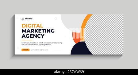 Kreatives digitales Marketing Business Social Media decken Design, Social Media, Post- und Webbanner-Anzeigenvorlagen ab. Stock Vektor