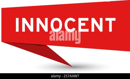 Rotes Sprachbanner mit Wort Innozenz auf weißem Hintergrund Stock Vektor