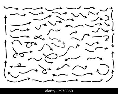 Symbol für den Vektor der Pfeilsammlung auf weißem Hintergrund Stock Vektor