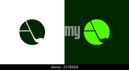 Das Golf-Logo mit dem Anfangsbuchstaben A ist einzigartig und modern Stock Vektor
