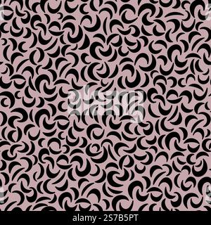 Abstraktes, nahtloses Muster mit halbmondähnlichen Formen Stock Vektor