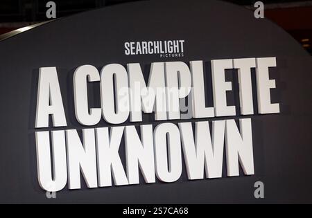 Rom, Italien - 17. Januar 2025: „A Complete Unknown“ italienische Premiere im Auditorium Parco Della Musica. Stockfoto