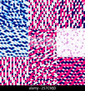 Umschläge mit isometrischen Mustern in modernem Design und coolen, farbenfrohen Hintergründen für Banner. Plakate. Poster. Und Flyer; EPS10-Vektorvorlage Stock Vektor