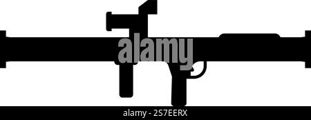 Speichern Sie Granatwerfer Bazooka Gun Raketensystem Symbol schwarz Farbe Vektor Illustration Bild flach Stil einfach. Speichern Sie Granatwerfer Bazooka Gun Raketensystem Symbol schwarze Farbe Vektor Illustration Bild flach Stil Stock Vektor