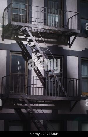 Notentreppe aus der Wohnung in New york Stockfoto