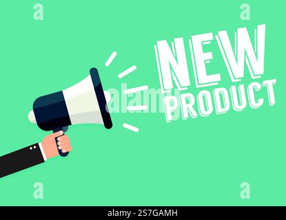Hand-Haltemegaphon - Neues Produkt Stock Vektor