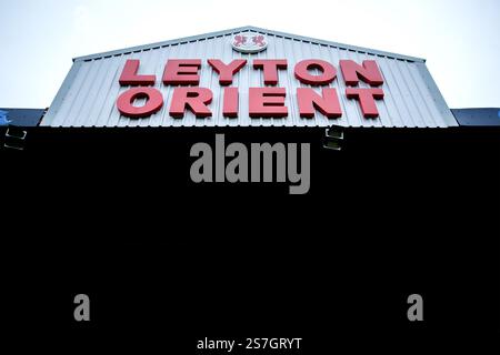 London, Großbritannien. Januar 2025. London, England, 19. Januar 2025: Stadion vor dem Womens Super League Spiel zwischen Tottenham Hotspur und Leicester City an der Brisbane Road in London. (Pedro Porru/SPP) Credit: SPP Sport Press Photo. /Alamy Live News Stockfoto