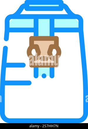 Lunchbox Tasche Lebensmittel Farbe Symbol Vektor. Lunchbox Tasche Lebensmittelschild. Isolierte Symboldarstellung. Lunchbox Tasche Lebensmittel Farbe Symbol Vektor Illustration Stock Vektor
