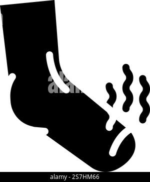 Stinkgeruch Glyphe Symbol Vektor. Stinkgeruch-Zeichen. Isolierte Symboldarstellung. Stinkgeruch Glyphe Symbol Vektor Illustration Stock Vektor