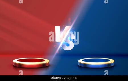 Gegen das Titelbild, den Bannersport gegen das Teamkonzept. Hintergrund der Vektorgrafik. Gegen das Titelbild, den Bannersport gegen das Teamkonzept. Stock Vektor