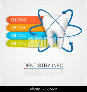 Zahnmedizin Info Medical Art Creative. Vektordarstellung Stock Vektor