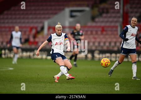 London, Großbritannien. 19. Januar 2025 Bethany England of Tottenham Hotspur beim Barclays Women’s Super League Spiel zwischen Tottenham Hotspur FC Women und Leicester City W.F.C. im Gaughan Group Stadium in London am 19. Januar 2025. Dieses Bild darf nur für redaktionelle Zwecke verwendet werden. Nur redaktionelle Verwendung. Quelle: Ashley Crowden/Alamy Live News Stockfoto