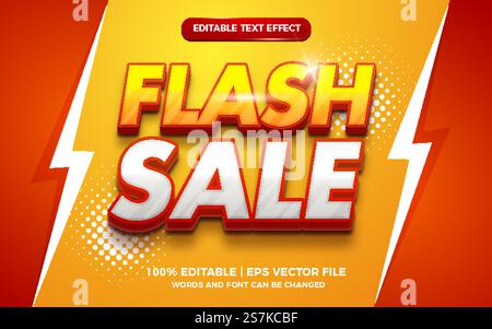 Flash Sale 3D bearbeitbarer Texteffekt Stock Vektor