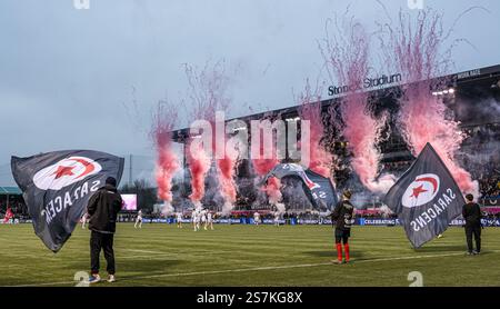 London, Großbritannien. Januar 2025. London, Großbritannien. Januar 2025. Das Spiel zwischen Saracens und Castres Olympique findet am 19. Januar 2025 im StoneX Stadium in London statt. Foto von Phil Hutchinson. Nur redaktionelle Verwendung, Lizenz für kommerzielle Nutzung erforderlich. Keine Verwendung bei Wetten, Spielen oder Publikationen eines einzelnen Clubs/einer Liga/eines Spielers. Quelle: UK Sports Pics Ltd/Alamy Live News Stockfoto
