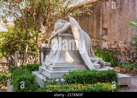 Angel of Trauer von William Wetmore Story, nicht-katholischer Friedhof, Rom, Italien Stockfoto