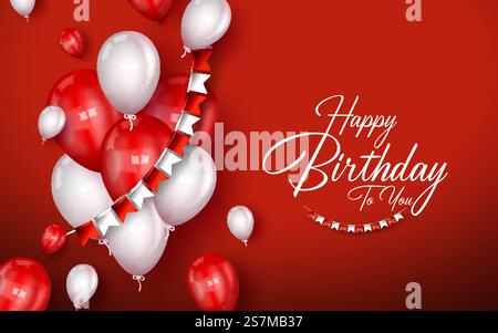 Geburtstagshintergrund mit bunten Ballons Stock Vektor