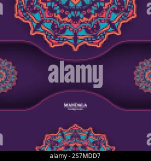 Luxuriöse dekorative, farbenfrohe Mandala-Designhintergründe Stock Vektor