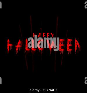 Fröhlicher Halloween-Hintergrund mit roter Kralle. Vektor... Fröhlicher Halloween-Hintergrund mit roter Kralle. Vektor Stock Vektor