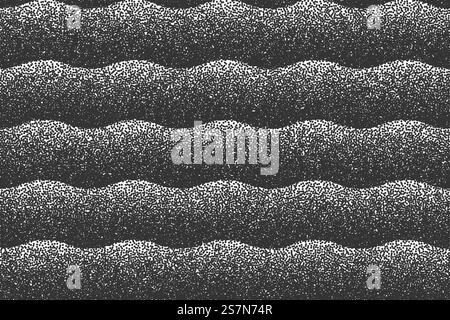 Abgerundeter Gewellter Retro-Abstrakter Hintergrund Stock Vektor