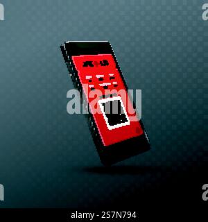 Smartphone mit Bordkarte Land QR-Code Stock Vektor