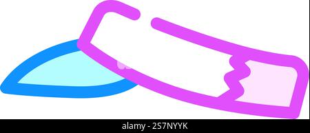 Visier Hut Kappe Farbe Symbol Vektor. Schild mit Schirmkappe. Isolierte Symboldarstellung. Visier Hut Kappe Farbe Symbol Vektor Illustration Stock Vektor