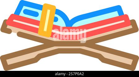 quran islam muslimische Farbe Icon Vektor. islamisches Zeichen im koran. Isolierte Symboldarstellung. quran islam muslimische Farbe Icon Vektor Illustration Stock Vektor