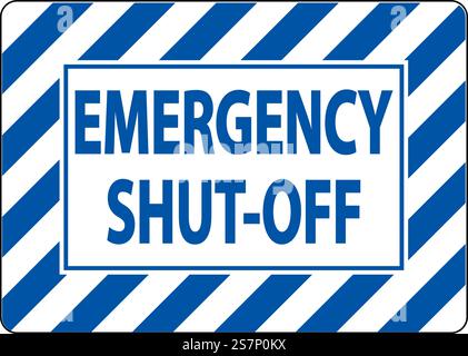 Warnschild Für Elektrische Betriebsmittel, Notabschaltung Stock Vektor