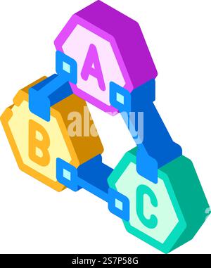 Isometrischer Symbolvektor der Microservices-Software. Microservices-Software-Zeichen. Isolierte Symboldarstellung. Isometrische Symbolvektorgrafik der Microservices-Software Stock Vektor