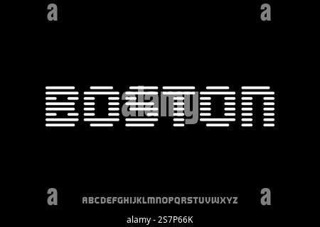 Eindeutige Streifen zeigen den Schriftartvektor an Stock Vektor