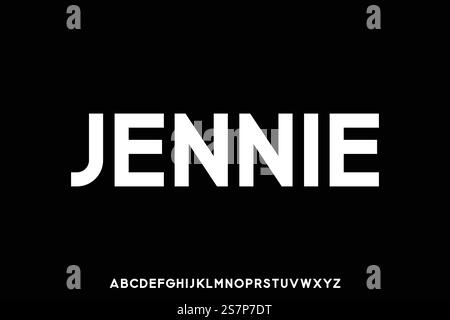 Eleganter, moderner, sauberer Schriftvektor Stock Vektor