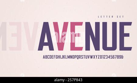 Stilvolles serifenloses Vektor-Alphabet, Großbuchstaben Set, Schriftart, Typografie.. Stilvolles serifenloses Vektor-Alphabet, Großbuchstaben-Satz, Schriftart, Typografie Stock Vektor