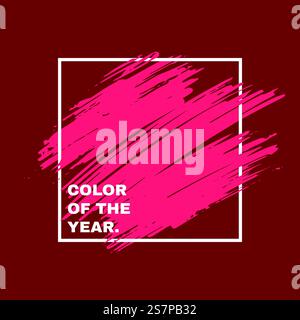 Gemaltes Banner aus Magenta als Farbe des Jahres 2023 Stock Vektor