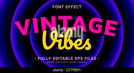Bearbeitbarer Schriftarteffekt Stock Vektor
