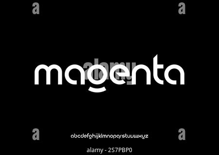 Einzigartiger, moderner Schriftartvektor Stock Vektor