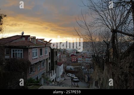 Sehenswürdigkeiten rund um Galata und Sirkeci im historischen Istanbul, Türkei Stockfoto